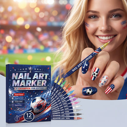 🏆Champion Fan Football Nail Drawing Pens Set