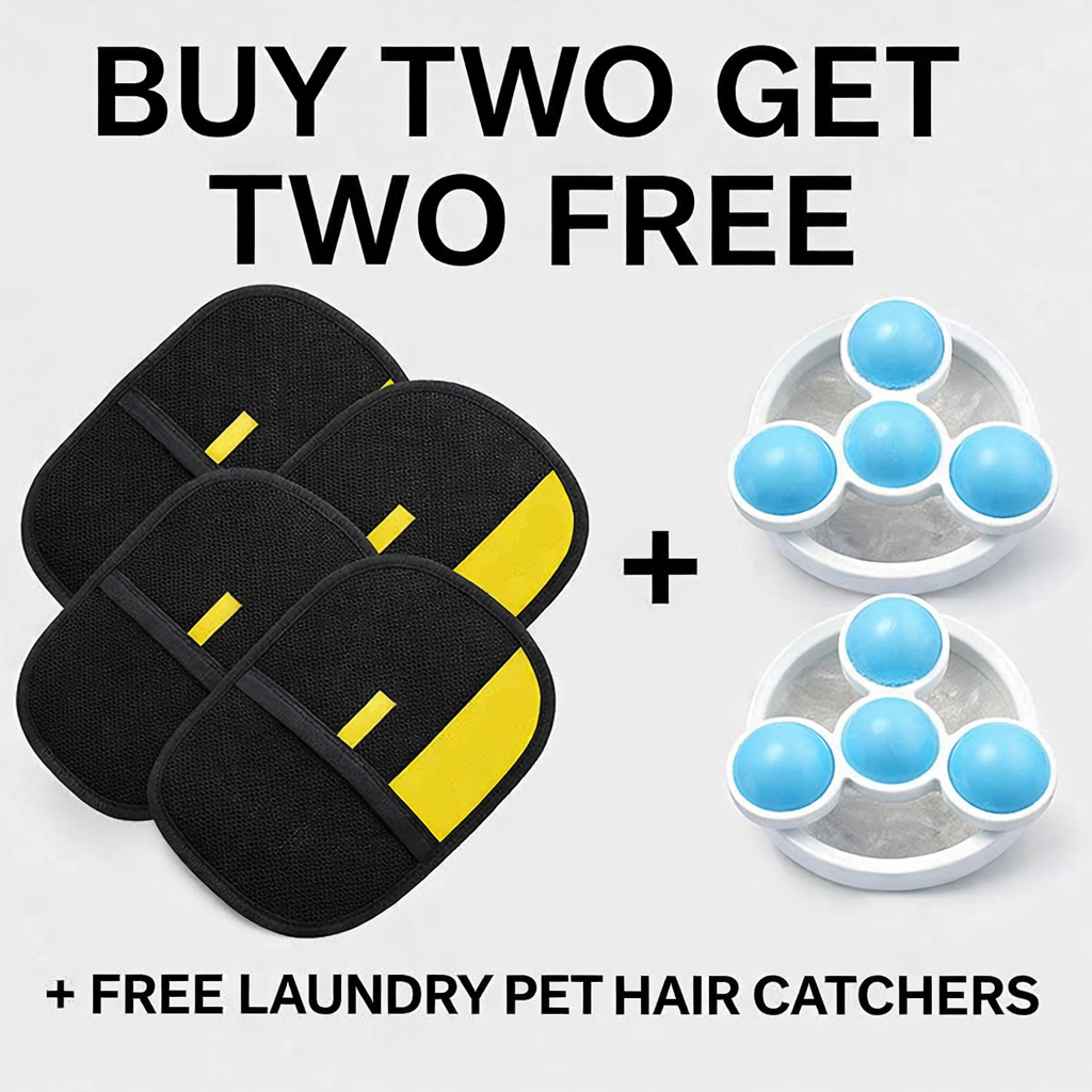 The Ultimate Pet Hair Removal Gloves for Effortless Fur Cleanup on Clothes, Furniture & Cars